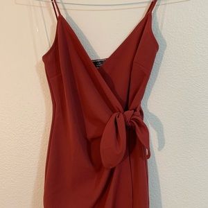 Blue Blush - maroon wrap dress